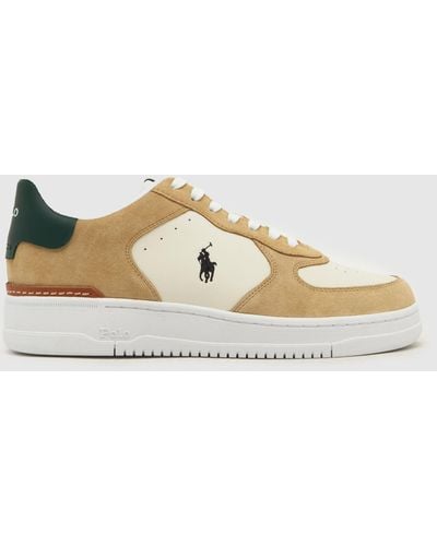 Polo Ralph Lauren Masters Court Trainer Trainers In - Natural
