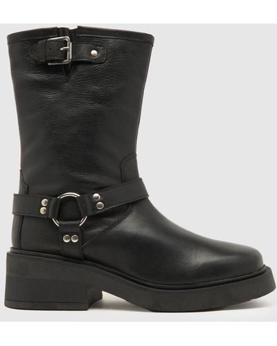 Schuh Ladies Daisy Leather Calf Boots - Black