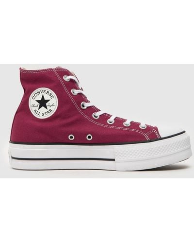 Converse All Star Lift Trainers In - Red