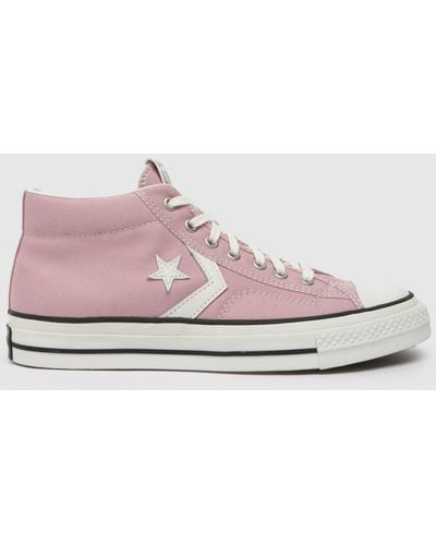 Converse Star Player 76 Mid Trainers In - Pink