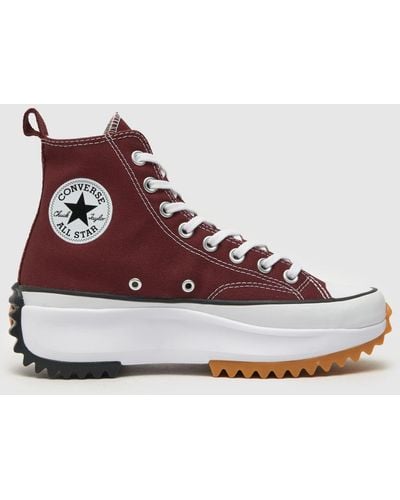 Converse Run Star Hike Trainers In - Red