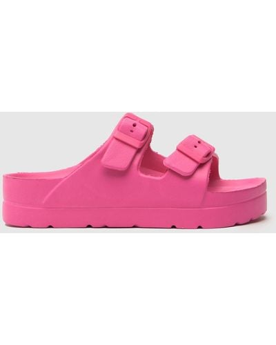 Schuh Tiara Flatform Eva Footbed Sandals In - Pink
