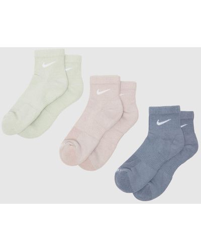 Nike Ankle Socks 3 Pack - Blue