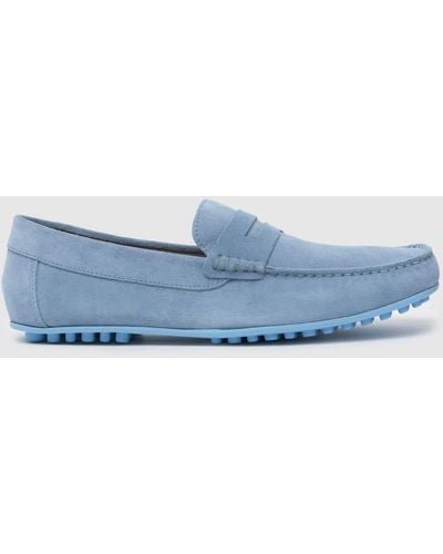 Schuh Russell Suede Loafer Shoes In - Blue