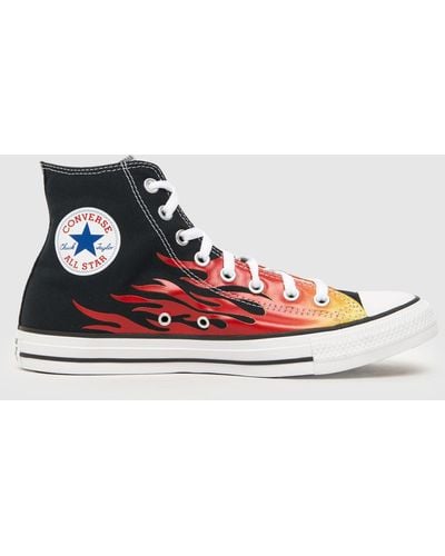 Converse All Star Hi Flames Trainers In - Blue