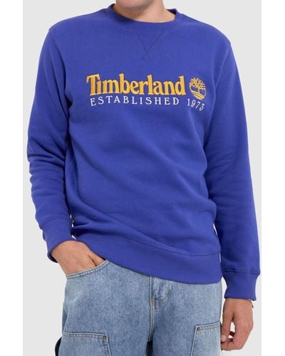 Timberland 50th Anniversary Sweatshirt In White & Blue