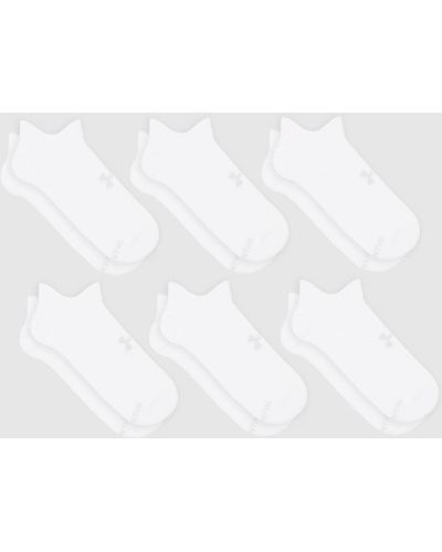 Under Armour Essential No Show Sock 6 Pack - White