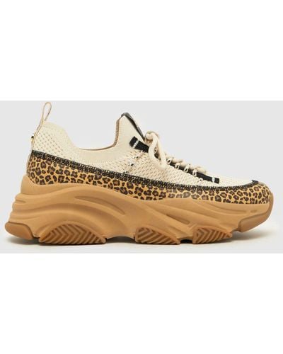 Steve Madden Playmaker Trainers In - Natural