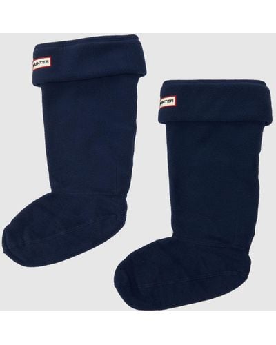 HUNTER Fleece Welly Socks - Blue