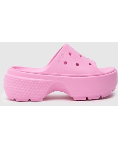 Crocs™ Stomp Slide Sandals In - Pink