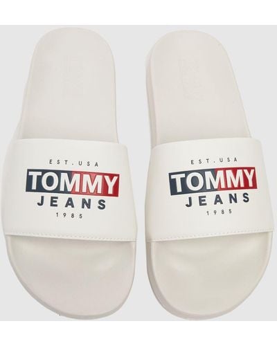 Tommy Hilfiger Tommy Jeans Seasonal Pool Slide Sandals In - White