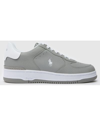 Polo Ralph Lauren Masters Court Trainers In - Grey