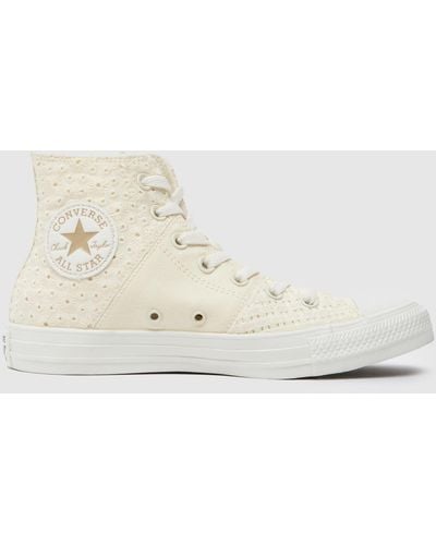 Converse All Star Hi Tone On Tone Trainers In - Natural