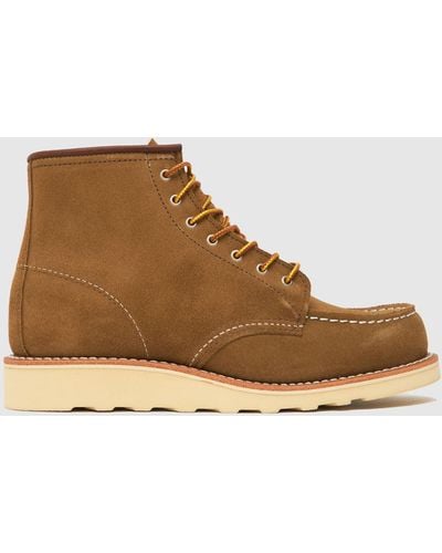 Red Wing 6-inch Classic Moc Toe Boots In - Brown