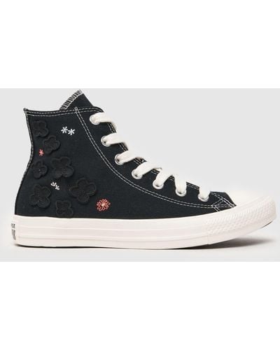 Converse All Star Hi Flower Play Trainers In - Blue