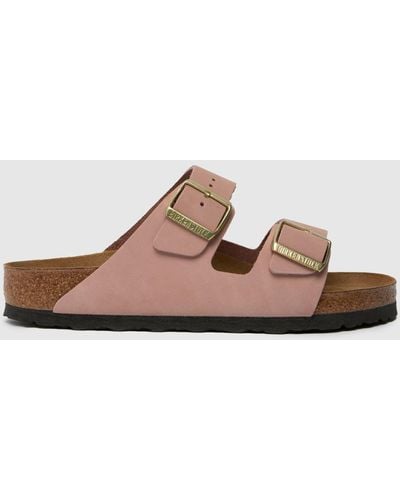 Birkenstock Arizona Sandals In Soft Pink - Brown