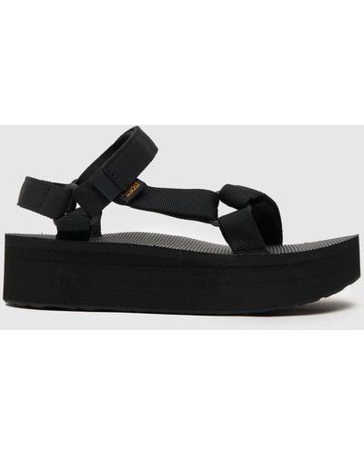 Teva Flatform Universal Vegan Sandals In - Black
