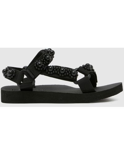 ARIZONA LOVE Trekky Pearl Sandals In - Black
