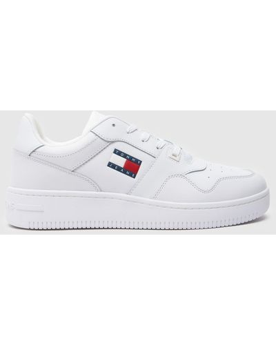 Tommy Hilfiger Retro Basketball Trainers In - White