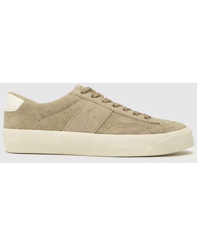 Polo Ralph Lauren Sayer Sport Trainers In - Natural