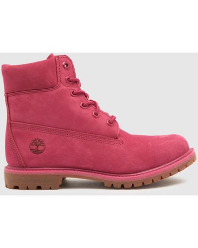 Timberland Women's Premium 6inch Boots - Red