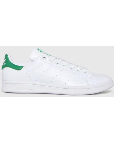 adidas Stan Smith Primegreen Trainers In White & Green