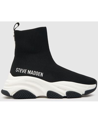 Steve Madden Prodigy Trainers In Black & White