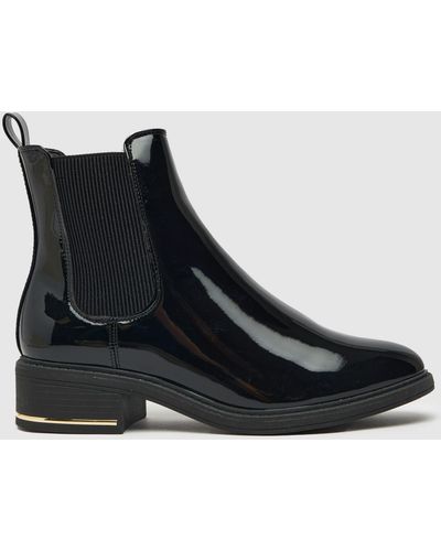 Schuh Colette Patent Chelsea Boots - Black