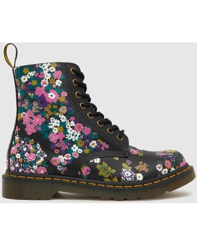 Dr. Martens 1460 Pascal Floral Boots In - Multicolour
