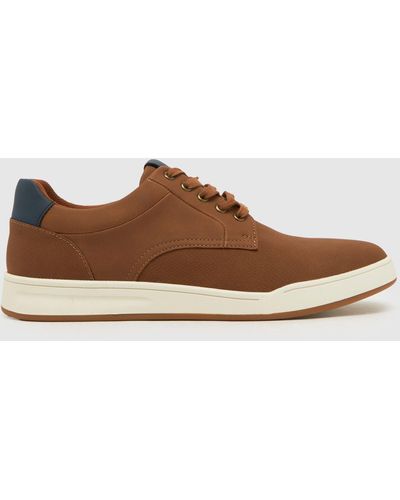 Schuh William Lace Up Trainers In - Brown