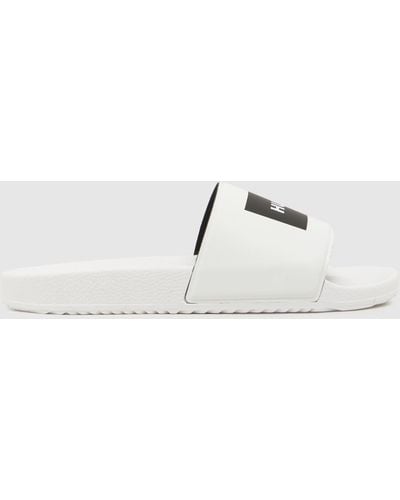 HUGO Match It Slide Sandals In - White