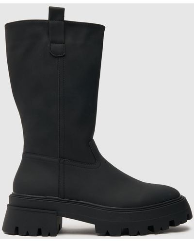 Schuh Daniella Calf Chunky Pull On Boots - Black