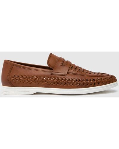 Schuh Rees Woven Loafer Shoes In - Brown