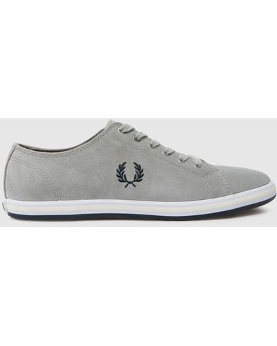 Fred Perry Kingston Suede Trainers In - Grey