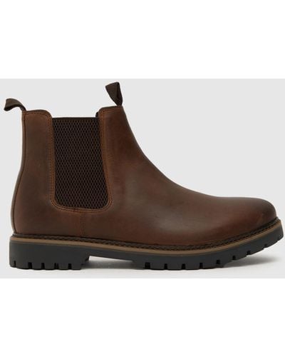 Schuh Dawson Leather Chelsea Boots In - Brown