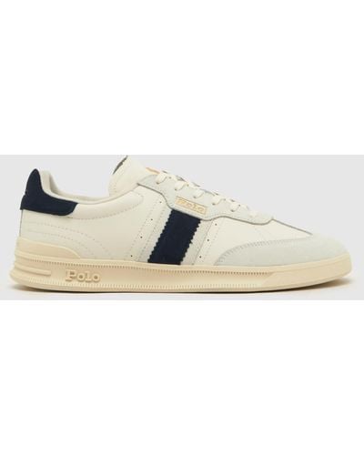 Polo Ralph Lauren Heritage Aera Trainers In - Natural