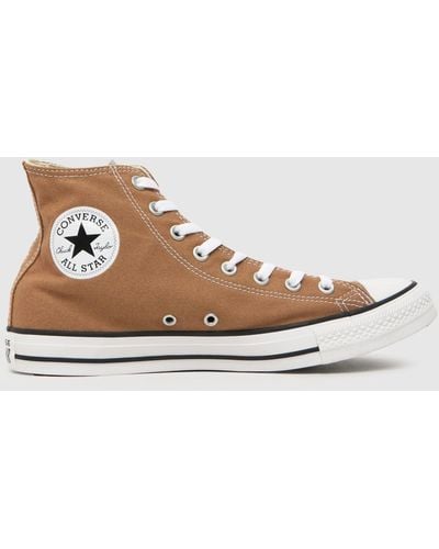 Converse All Star Hi Trainers In - Brown