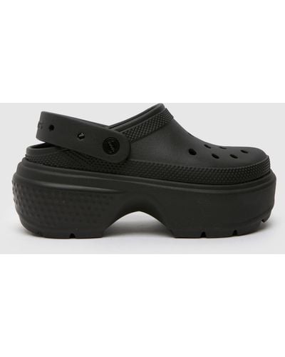 Crocs™ Stomp Clog Sandals In - Black