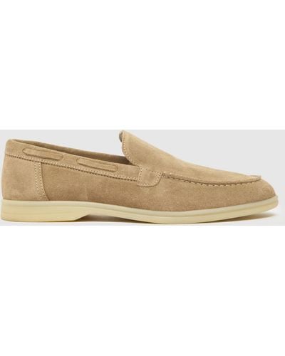 Schuh Philip Suede Loafer Shoes In - Natural