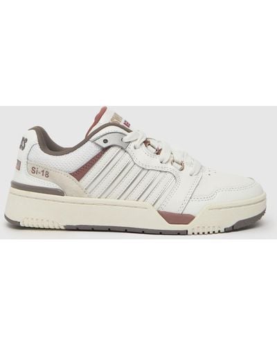 K-swiss Si-18 Rival Trainers In White & Pink