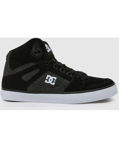 Dc Pure High-top Wc Trainers In - Black