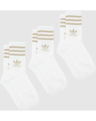 adidas Originals Mid Crew Sock 3 Pack - White
