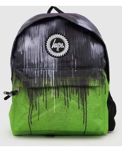 Hype Black & Green Drips Backpack