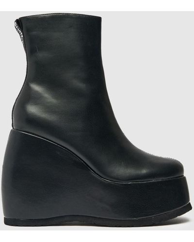 Shellys London Ladies Roxanne Platform Boots - Black