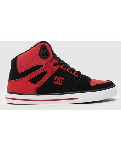 Dc Pure High-top Wc Trainers In - Red