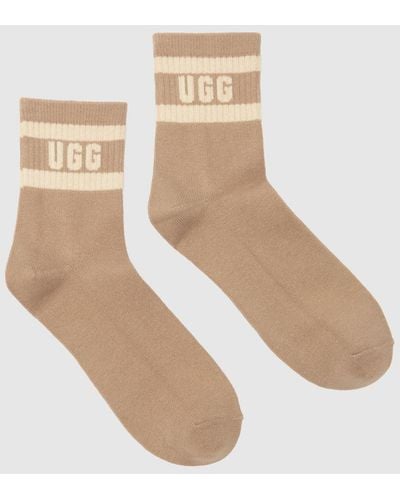 UGG Dierson Logo 1/4 Sock - Natural