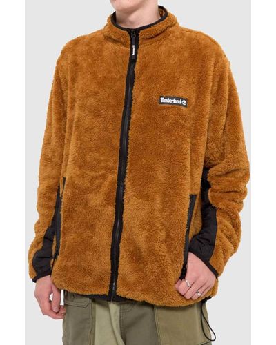 Timberland High Pile Fleece Jacket In - Brown