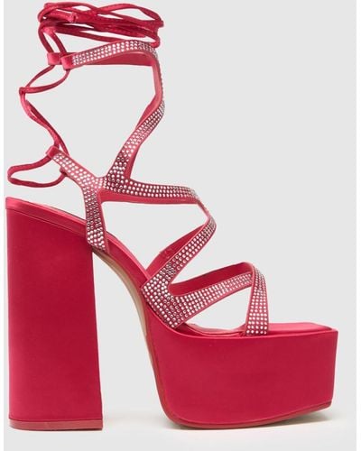 Steve Madden Champagne High Heels In - Red
