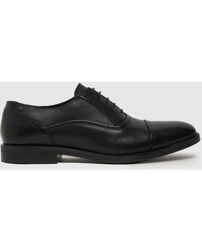 Base London Wilson Toe Cap Shoes In - Black