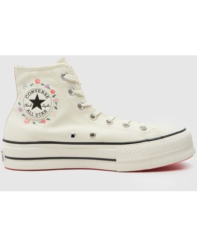 Converse All Star Lift Hi Trainers In - White